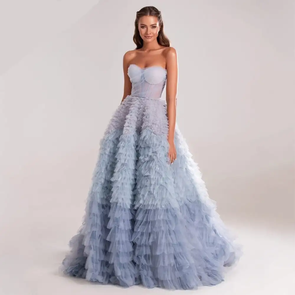 Eightree Princess A-Line Prom Evening Dresses Sweetheart Tiered Tulle Party Dress 2023 Ruffled Floor Length Ball Gowns Plus Size
Eightree Princess A-Line Prom Evening Dresses Sweetheart Tiered Tulle Party Dress 2023 Ruffled Floor Length Ball Gowns Plus Size
