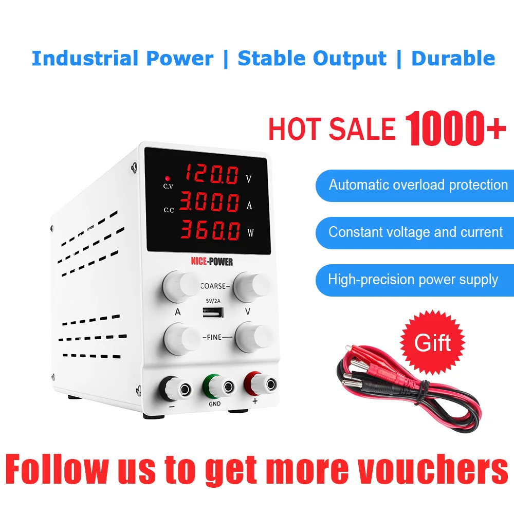 New Adjustable Dc Power Supply Source 120v 3a Switching Regulated Digital Lab Laboratory Variable Bench Power Supply 30v 10a
New Adjustable Dc Power Supply Source 120v 3a Switching Regulated Digital Lab Laboratory Variable Bench Power Supply 30v 10a