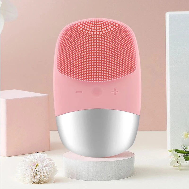 

Facial Brush Waterproof Soft Silicon Face Cleaning Massage Electric Sonic High-Frequency Vibration Facial Cleansing Brush