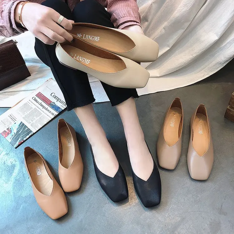 2022 Fashion Low-heeled Non-slip Shoes Women Summer And Autumn Casual Square Toe Flat Leather Shoes Shallow Mouth Simple Shoes
2022 Fashion Low-heeled Non-slip Shoes Women Summer And Autumn Casual Square Toe Flat Leather Shoes Shallow Mouth Simple Shoes