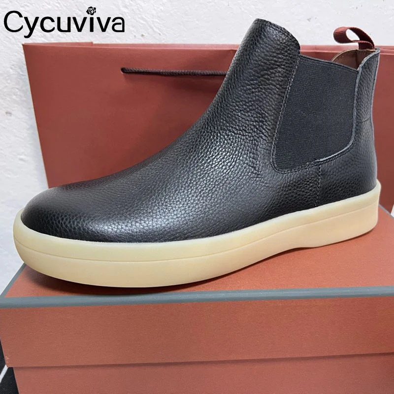 High Top Leather Loafers Women UnisePlatfrom Flat Casual Shoes Male Real Leather Ankle Boots Summer Walk Sneaker Shoes Man 2022
High Top Leather Loafers Women UnisePlatfrom Flat Casual Shoes Male Real Leather Ankle Boots Summer Walk Sneaker Shoes Man 2022