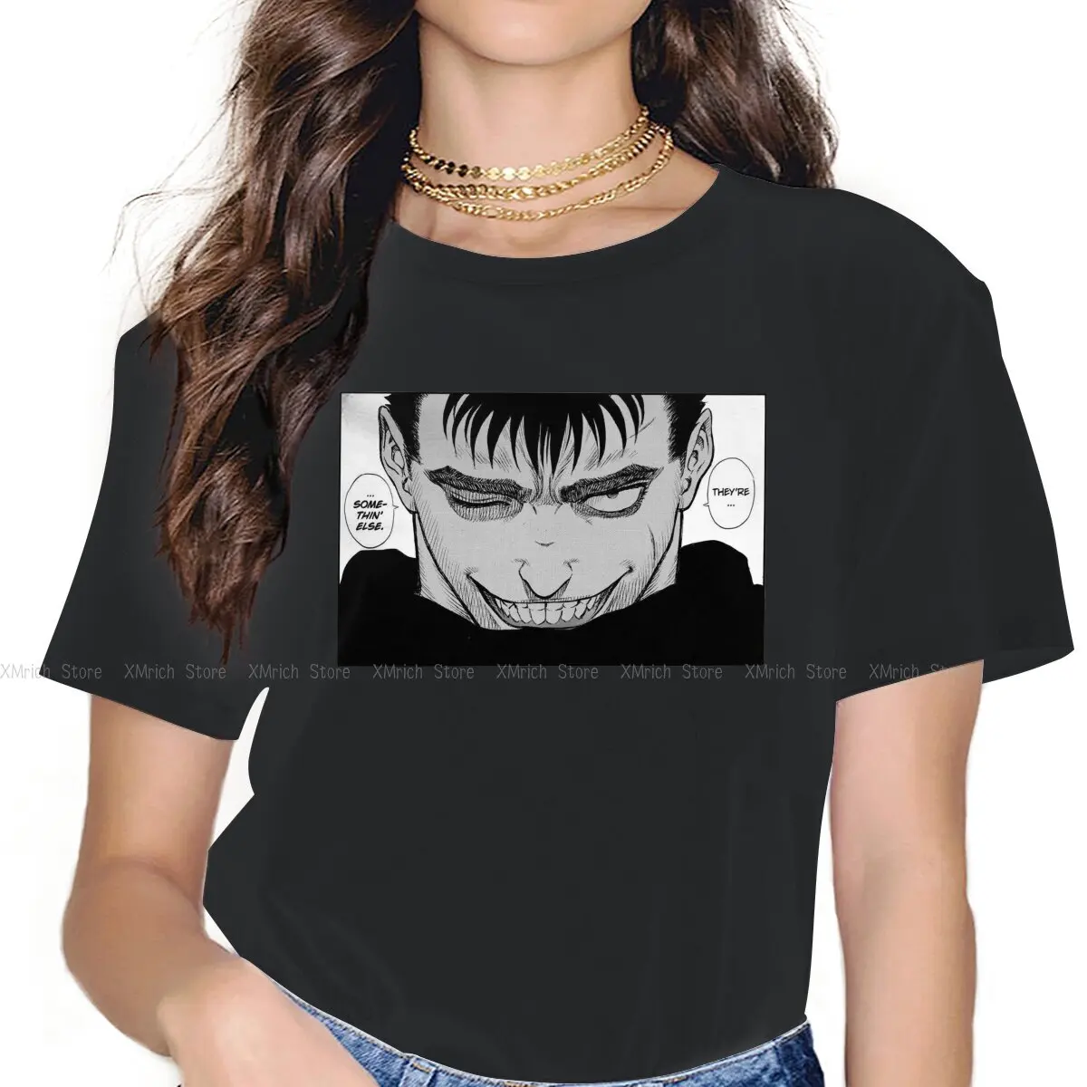 Slime Women Clothing BERSERK Manga Series Graphic Female Tshirts Vintage Grunge Loose Tops Tee Kawaii Girls Streetwear
Slime Women Clothing BERSERK Manga Series Graphic Female Tshirts Vintage Grunge Loose Tops Tee Kawaii Girls Streetwear