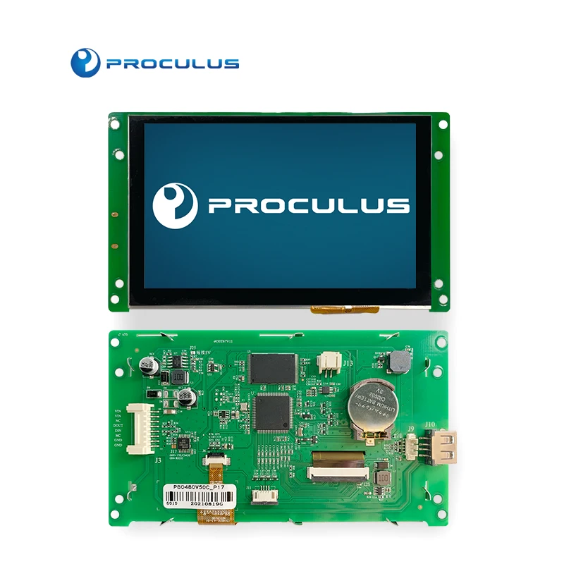 Proculus, сменный сенсорный экран Tft Uart, ЖК-модуль с дисплеем, 5 дюймов, 800*480 светодиодов, 5 В, 400 нит, 20,000 часов
Proculus, сменный сенсорный экран Tft Uart, ЖК-модуль с дисплеем, 5 дюймов, 800*480 светодиодов, 5 В, 400 нит, 20,000 часов