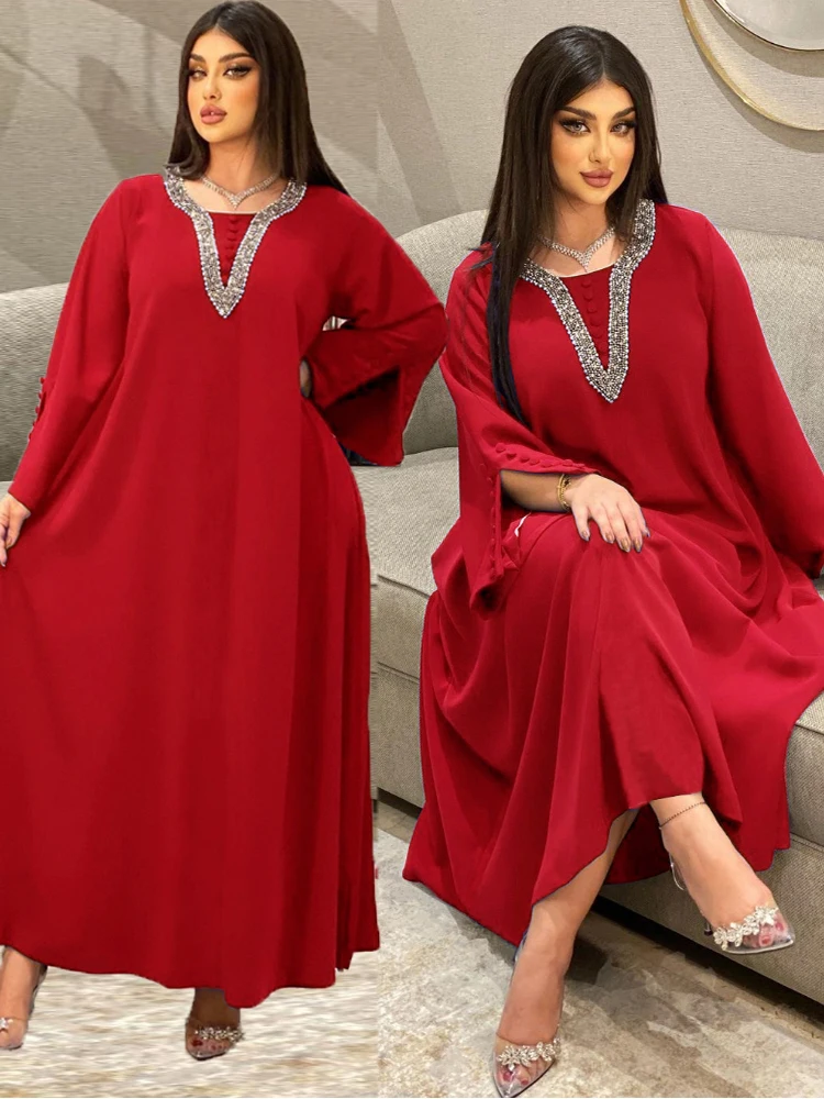 

Eid 2023 Morocco Muslim Party Dress Women Abaya Ramadan Jilbab Turkey Islamic Vestidos Elegant India Moroccan Kaftan Arab Elbise