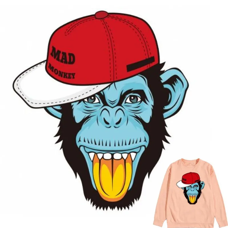 Heat Transfer Clothes T-Shirt Thermal Stickers Decoration Printing Fashion Spoof Monkey Animal Iron On Patches For DIY
Heat Transfer Clothes T-Shirt Thermal Stickers Decoration Printing Fashion Spoof Monkey Animal Iron On Patches For DIY