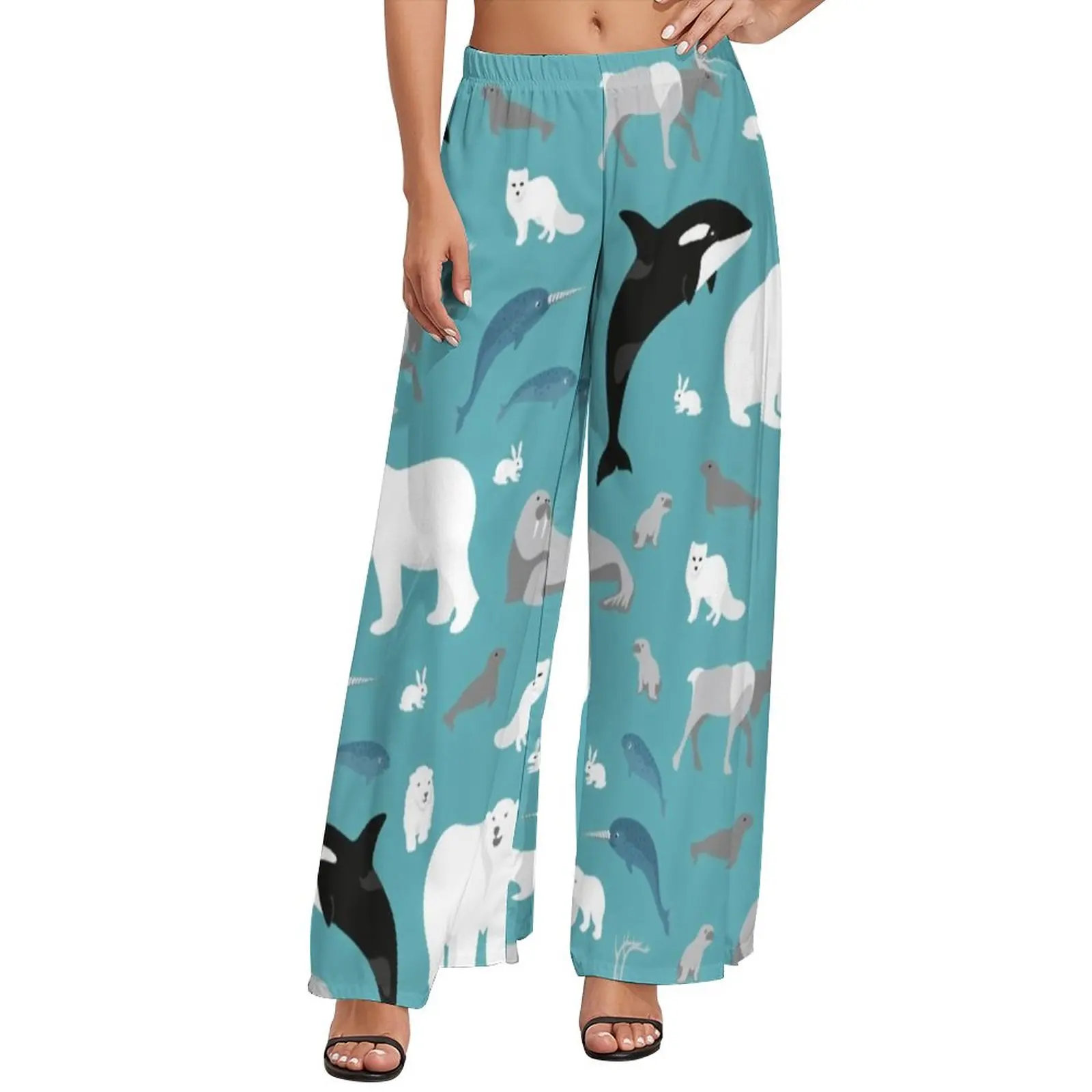 Arctic Animal Print Pants Elastic Waist Polar Bear Sexy Trousers Streetwear Print Wide Pants
Arctic Animal Print Pants Elastic Waist Polar Bear Sexy Trousers Streetwear Print Wide Pants