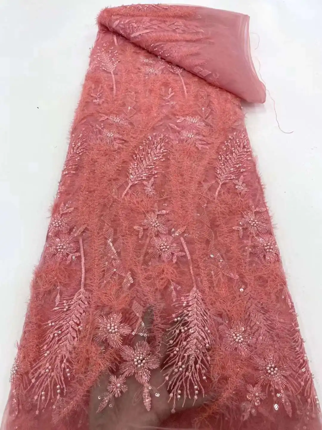 Африканская сетка ручной работы из бисера Кружевная Ткань 5 ярдов 2022 Высококачественная вышивка для нигерийского свадебного платья Шитье
Африканская сетка ручной работы из бисера Кружевная Ткань 5 ярдов 2022 Высококачественная вышивка для нигерийского свадебного платья Шитье