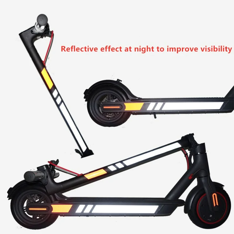 Scooter Sticker Reflective PVC Scooter Decal Waterproof Night Riding Warning Strip for Xiaomi Mijia M365
Scooter Sticker Reflective PVC Scooter Decal Waterproof Night Riding Warning Strip for Xiaomi Mijia M365