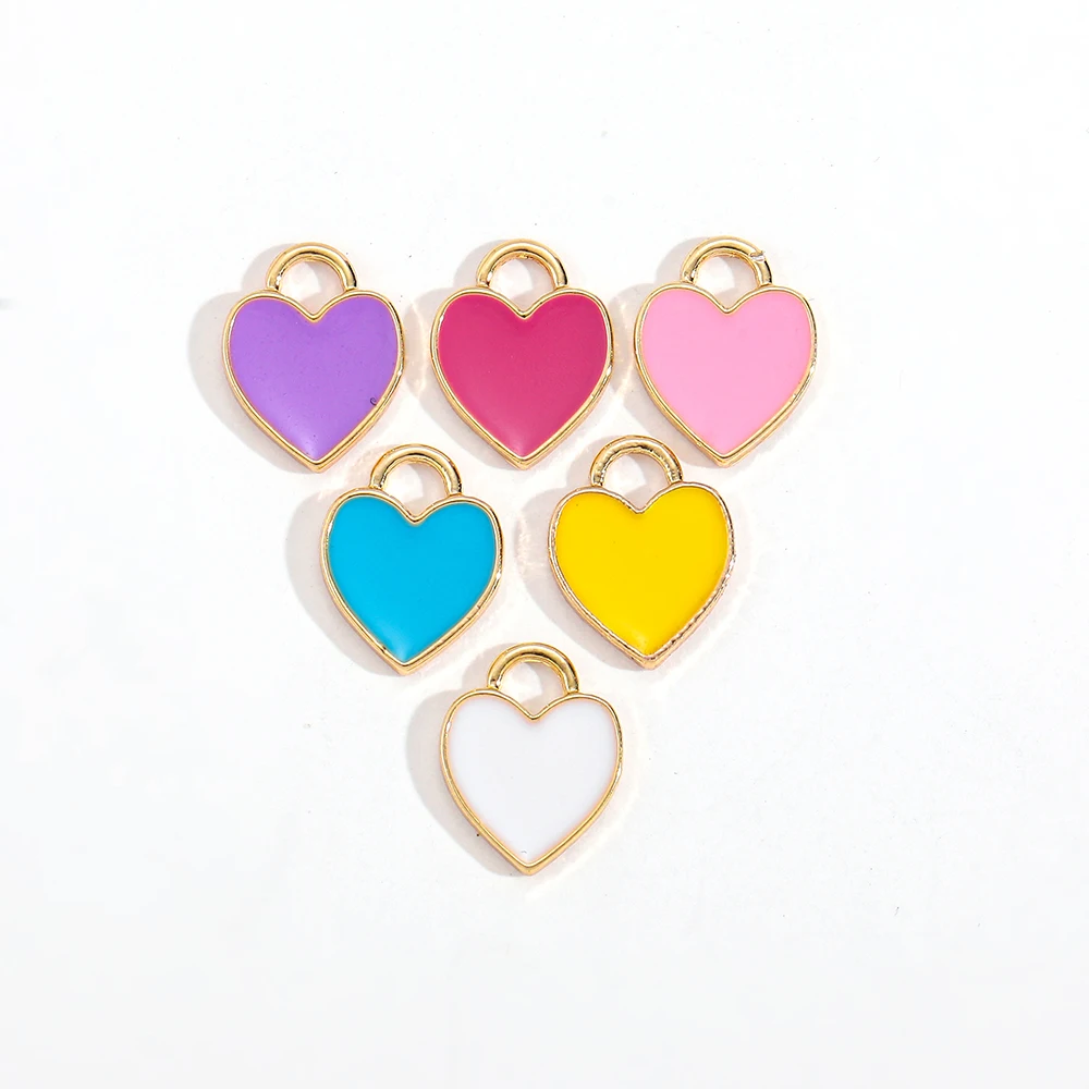 30pcs/Lot Alloy Metal Small Heart Charms Dripping Oil Pendant for Earrings Bracelet Necklace Handmade Jewelry Making Accessories
30pcs/Lot Alloy Metal Small Heart Charms Dripping Oil Pendant for Earrings Bracelet Necklace Handmade Jewelry Making Accessories