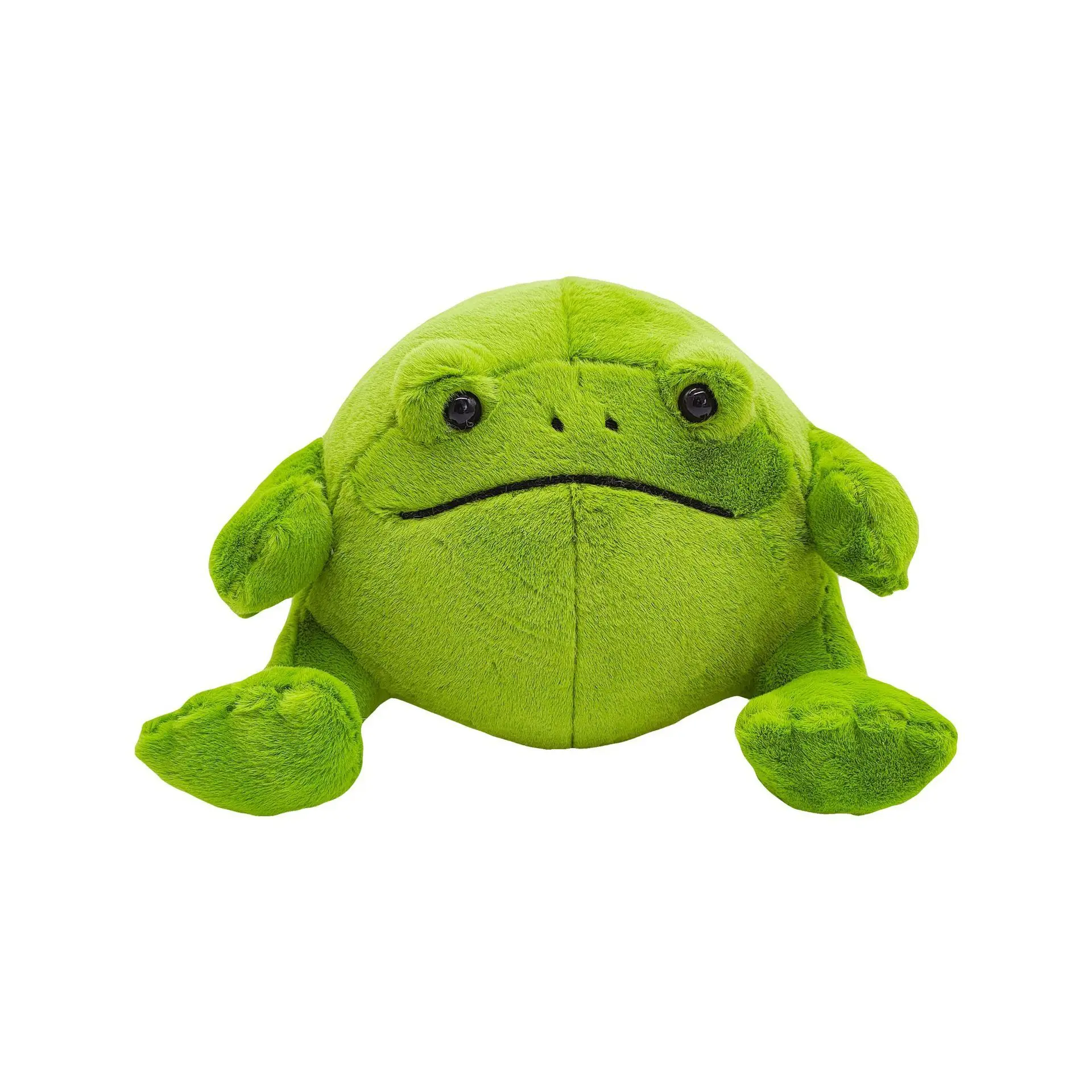 

A 16CM cute sitting frog plush toy, Christmas gift, birthday gift hair, interior decoration ornaments, children's toys, sleep pi