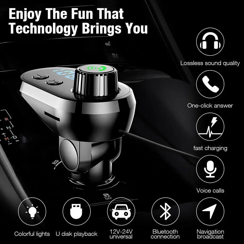 Wireless Bluetooth-compatible Mp3 Player Car Fm Transmitter Radio Adapter Kit Usb Charger With Cable
Wireless Bluetooth-compatible Mp3 Player Car Fm Transmitter Radio Adapter Kit Usb Charger With Cable