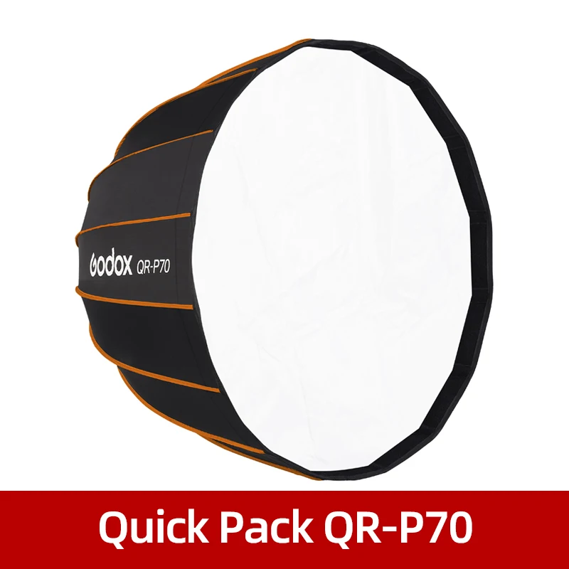 Godox QR-P70 27.6inch 70CM Portable Quickly Fast Installation Deep Parabolic Softbox for Godox SL-60W VL150 UL150 SL150WII
Godox QR-P70 27.6inch 70CM Portable Quickly Fast Installation Deep Parabolic Softbox for Godox SL-60W VL150 UL150 SL150WII