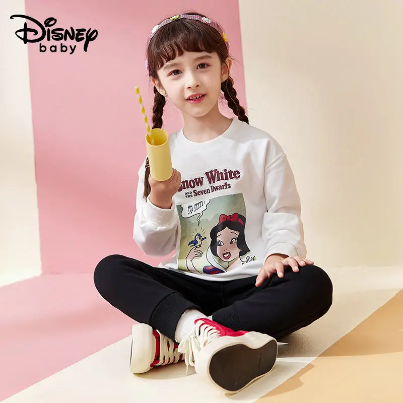 Disney Girls Long Sleeve Sweatshirt Loose Breathable O-Neck Snow White Cotton Shirt Spring and Fall Sweet Series Girl Clothing
Disney Girls Long Sleeve Sweatshirt Loose Breathable O-Neck Snow White Cotton Shirt Spring and Fall Sweet Series Girl Clothing