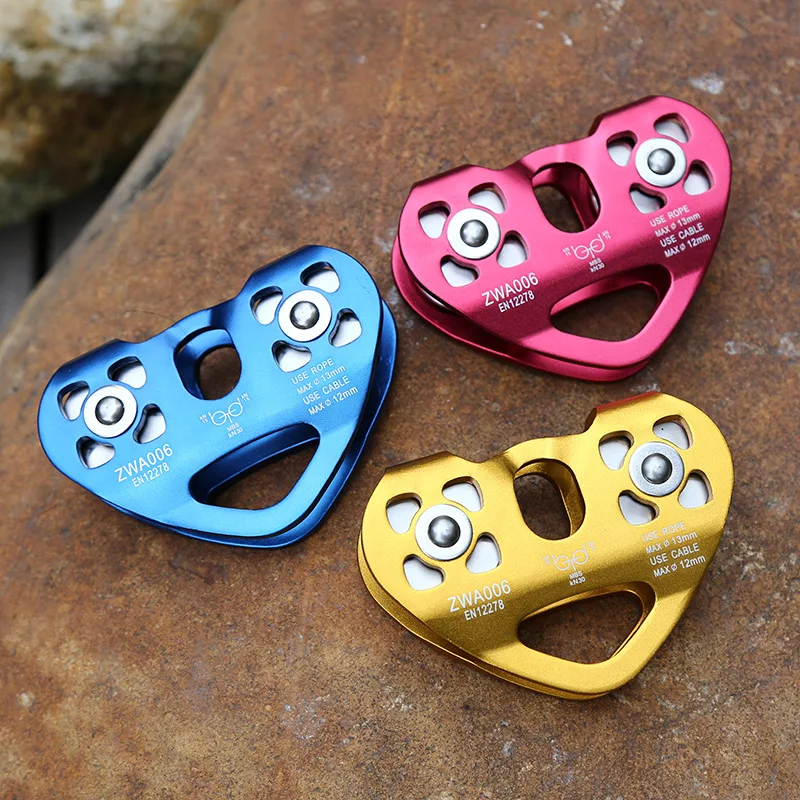 30KN/6700lbs Double Pulley Mountaineer Rock Climbing Pulley Outdoor Crossing Twin Wheel Pulley Aluminum Tandem With Ball Bearing
30KN/6700lbs Double Pulley Mountaineer Rock Climbing Pulley Outdoor Crossing Twin Wheel Pulley Aluminum Tandem With Ball Bearing