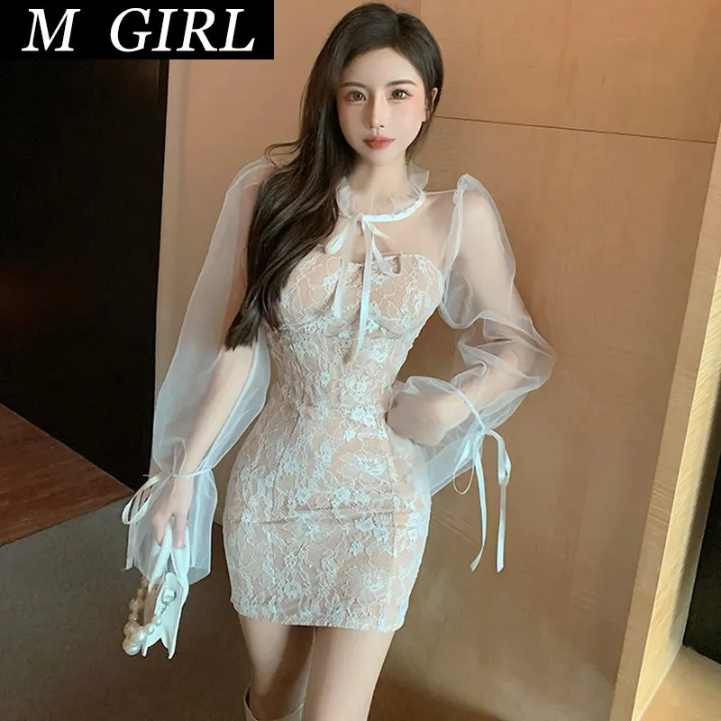 M GIRLS Women Retro O-Neck Long Sleeve Mesh Perspective Mini Party Dress Elegant Sexy Street Clothes Embroidery Female Dress
M GIRLS Women Retro O-Neck Long Sleeve Mesh Perspective Mini Party Dress Elegant Sexy Street Clothes Embroidery Female Dress