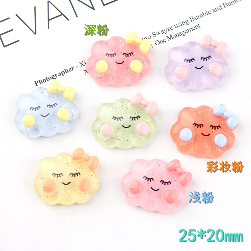 10Pcs Flat Back Resin Cabochon Glitter Cartoon Cloud Flatback Scrapbooking Fit Hair Bow Center Embellishment DIY Accessories
10Pcs Flat Back Resin Cabochon Glitter Cartoon Cloud Flatback Scrapbooking Fit Hair Bow Center Embellishment DIY Accessories