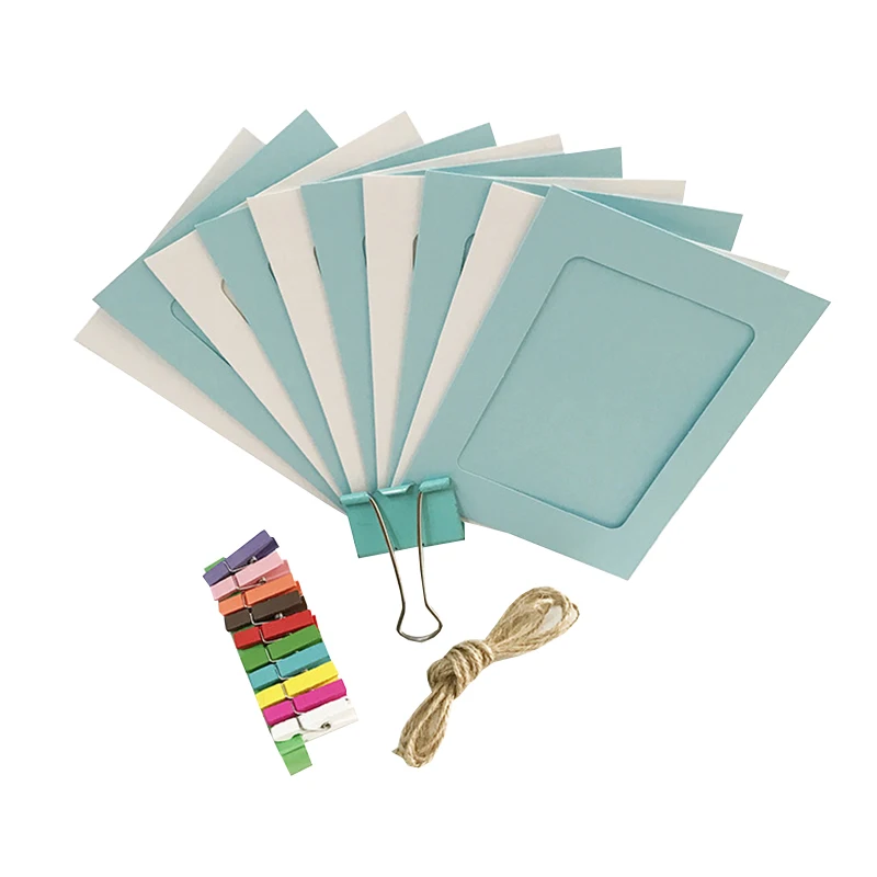 6 Inch Photo Frame 10pcs Combination Paper Frame With Clips And 2M Rope Wall Photo Frame DIY Hanging Picture Album Home Decor 
6 Inch Photo Frame 10pcs Combination Paper Frame With Clips And 2M Rope Wall Photo Frame DIY Hanging Picture Album Home Decor