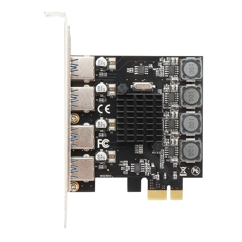 5Gb Usb 3.0 Pci-e Pcie 4 Ports Express Expansion Adapter Card w Heatsink & Power
5Gb Usb 3.0 Pci-e Pcie 4 Ports Express Expansion Adapter Card w Heatsink & Power
