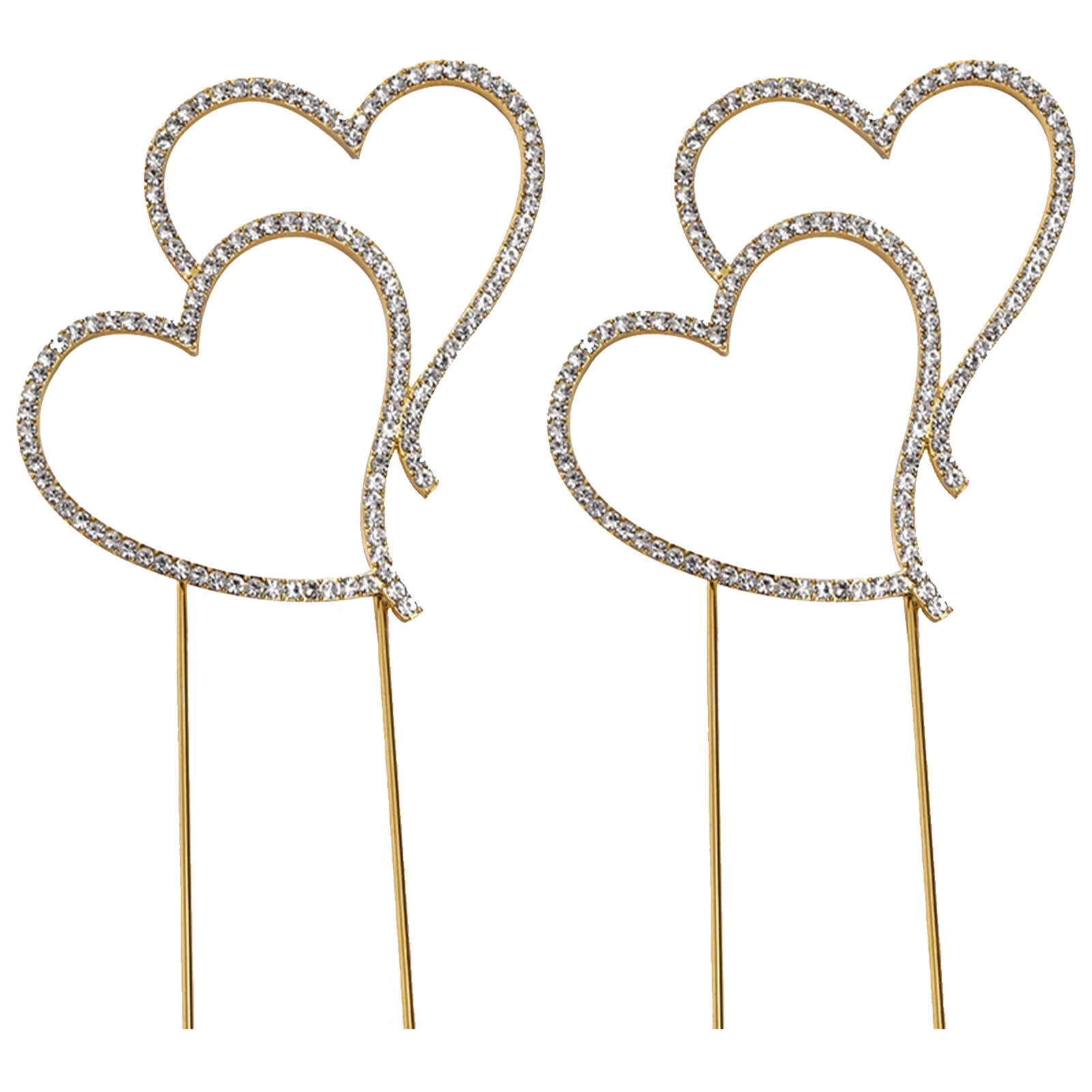 2pcs Crystal Sturdy For Wedding Cake Toppers Valentine Reusable Gold Easy To Clean Double Hearts Anniversary Silver Delicate
2pcs Crystal Sturdy For Wedding Cake Toppers Valentine Reusable Gold Easy To Clean Double Hearts Anniversary Silver Delicate