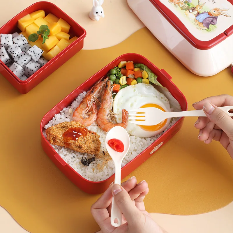 Cute Creative Lunch Box Student Lunch Box Double Layer Microwave Food Storage Room with Independent Box Suitable for Schools
Cute Creative Lunch Box Student Lunch Box Double Layer Microwave Food Storage Room with Independent Box Suitable for Schools