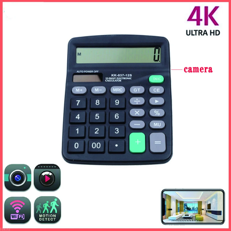 4K Ultra HD Mini Webcam Camera with WiFi Office Calculator Camcorder Home Security DVR ip cam Nanny Camera Suport Hidden TF Card
4K Ultra HD Mini Webcam Camera with WiFi Office Calculator Camcorder Home Security DVR ip cam Nanny Camera Suport Hidden TF Card