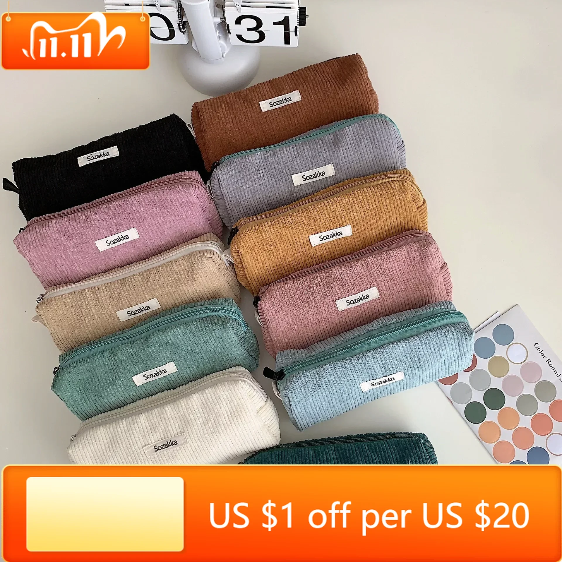 Korean Corduroy Cosmetic Bag Small Makeup Pouch Lady Portable Travel Toiletry Bag Necesserie Organizer Student Cute Pencil Case
Korean Corduroy Cosmetic Bag Small Makeup Pouch Lady Portable Travel Toiletry Bag Necesserie Organizer Student Cute Pencil Case