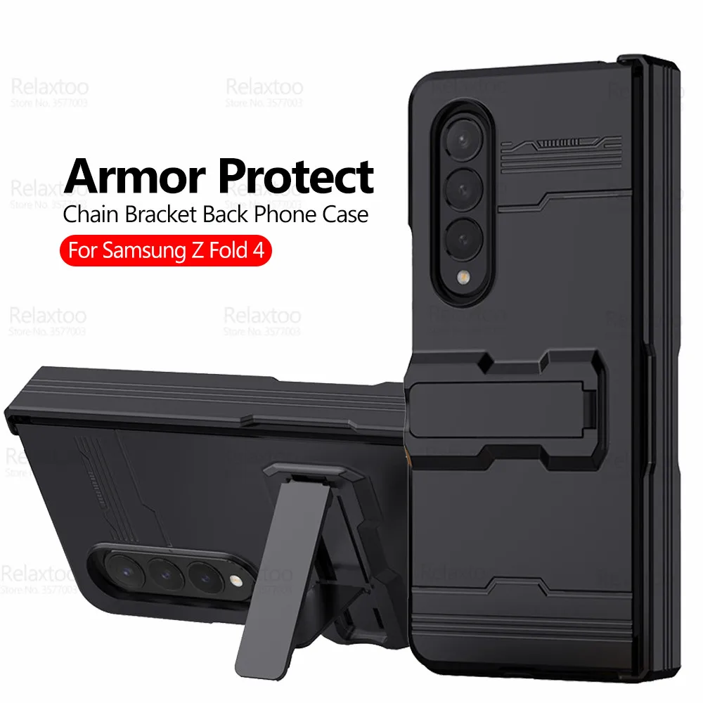 

Fashion Armor Protection Case For Samsung Galaxy Z Fold 4 Fold4 5G Sumsung ZFold4 ZFold 4 Stand Shockproof Folding Cover Fundas