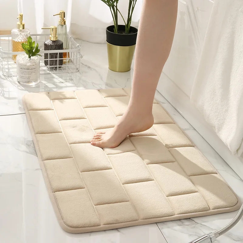 Home Bath Matbrick Pattern Embossed Bathroom Carpet Water Absorption Non-slip Foam Absorbent Washable Rug Toilet Floor Mat
Home Bath Matbrick Pattern Embossed Bathroom Carpet Water Absorption Non-slip Foam Absorbent Washable Rug Toilet Floor Mat