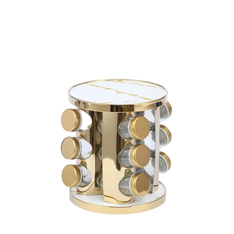 Трехуровневая вращающаяся Полка для специй золотого цвета с прозрачными приправами, органайзер с емкостью для бутылок, Кухонное хранилище
Трехуровневая вращающаяся Полка для специй золотого цвета с прозрачными приправами, органайзер с емкостью для бутылок, Кухонное хранилище