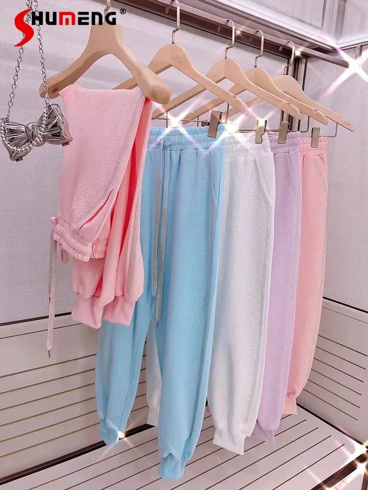 2022 Women Spring Fall New Korean Fashion Sweet Embroidery Hot Drilling Harem Pants Ladies Elastic Waist Ankle Banded Sweatpants
2022 Women Spring Fall New Korean Fashion Sweet Embroidery Hot Drilling Harem Pants Ladies Elastic Waist Ankle Banded Sweatpants