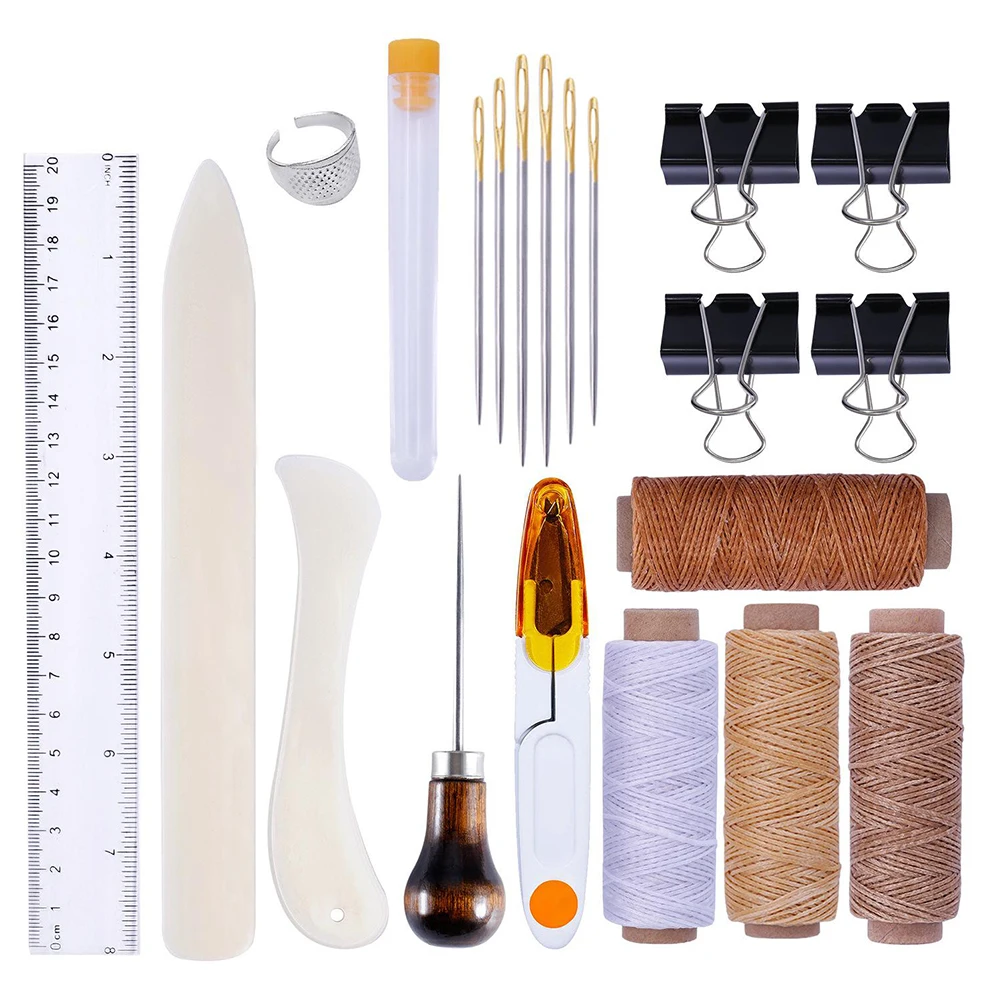 Leather Sewing Kit With Waxed Thread Leather Needle Sewing Awl Thimble Leather Working Tools DIY Leather Sewing Needles Craft
Leather Sewing Kit With Waxed Thread Leather Needle Sewing Awl Thimble Leather Working Tools DIY Leather Sewing Needles Craft