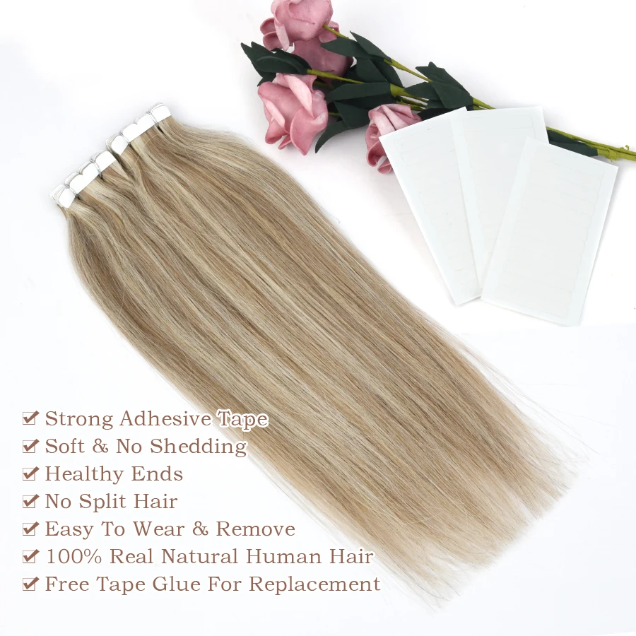 AW Mini Tape in Extensions 12-24inch Invisible Seamless Straight Blonde Ombre Tape in Hair European Natural Hair Extensions
AW Mini Tape in Extensions 12-24inch Invisible Seamless Straight Blonde Ombre Tape in Hair European Natural Hair Extensions