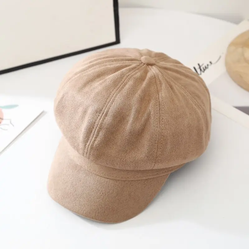 Caps Casual Women Beret Hat Flat Fashion Suede Octagonal Cap Vintage Painter Artist Berets
Caps Casual Women Beret Hat Flat Fashion Suede Octagonal Cap Vintage Painter Artist Berets