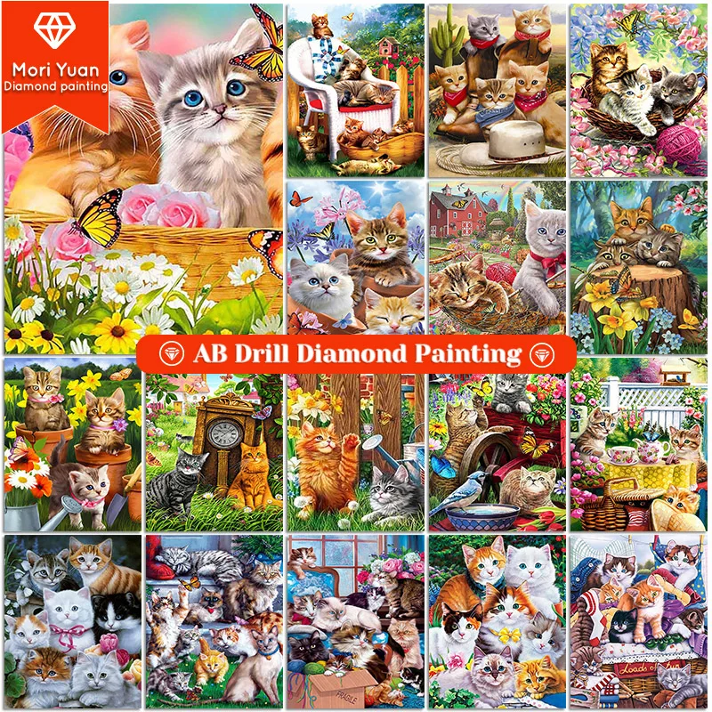 5D Animal Kitten Diamond Painting AB Cross Stitch Full Square Round Diamond Embroidery Butterfly Mosaic Diy Handwork Home Decor
5D Animal Kitten Diamond Painting AB Cross Stitch Full Square Round Diamond Embroidery Butterfly Mosaic Diy Handwork Home Decor