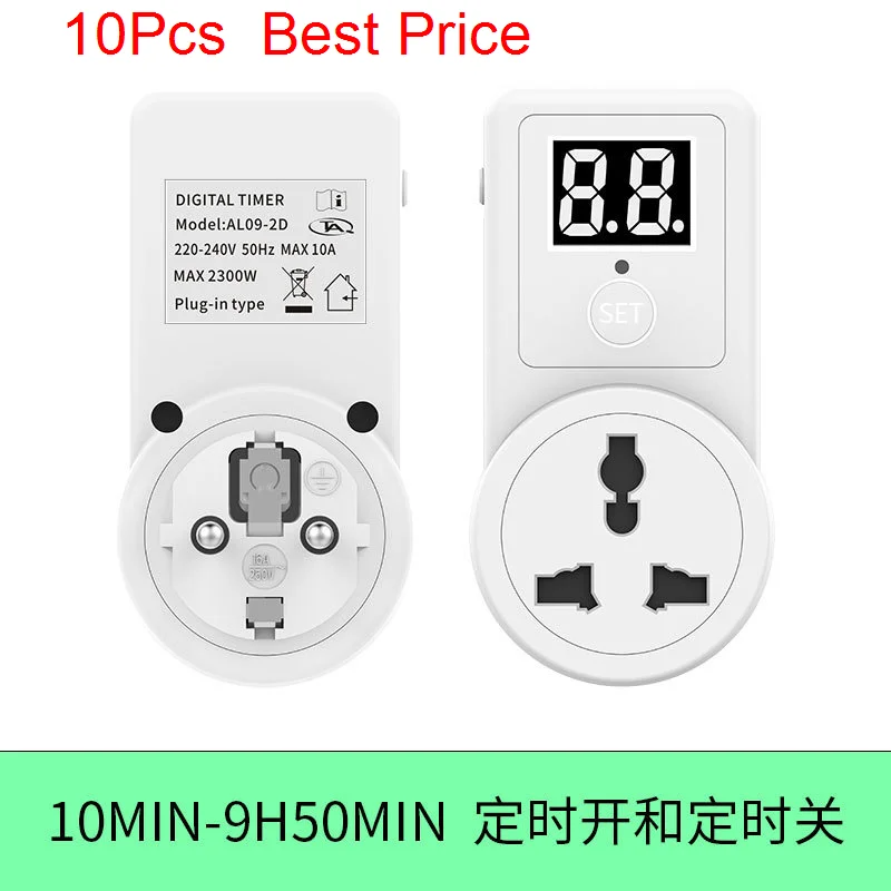 10Pcs/lot European Plug Multipurpose Socket Timer Socket 1-digit 2-digit Timing Socket Al09-2d
10Pcs/lot European Plug Multipurpose Socket Timer Socket 1-digit 2-digit Timing Socket Al09-2d