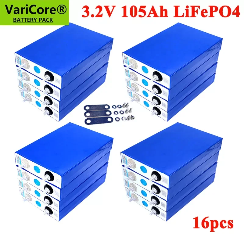 2023New 16pcs 3.2V 105Ah LiFePO4 battery pack Lithium iron phospha DIY 12V 24V RV Motorcycle Electric Car Solar Inverter Boat Ba
2023New 16pcs 3.2V 105Ah LiFePO4 battery pack Lithium iron phospha DIY 12V 24V RV Motorcycle Electric Car Solar Inverter Boat Ba