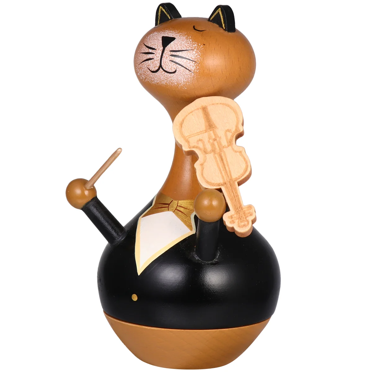 1PC Wooden Musical Box Tumbler Roly-Poly Box Decoration for Home Bedroom Kids Room (Cat Plays Violin Style)
1PC Wooden Musical Box Tumbler Roly-Poly Box Decoration for Home Bedroom Kids Room (Cat Plays Violin Style)