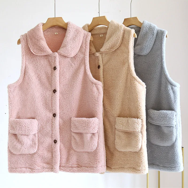 Casual Plus Velvet Sweater Vest For Women Thicken Warm Winter Sleeveless Jacket Flannel Home Wear Outside Waistcoat Pockets
Casual Plus Velvet Sweater Vest For Women Thicken Warm Winter Sleeveless Jacket Flannel Home Wear Outside Waistcoat Pockets