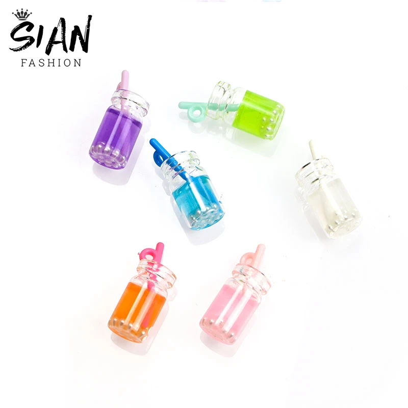 10pcs/Lot 6 Colors Bubble Tea Cup Bottle Resin Charms for Pendant Necklace Keychains DIY Jewelry Making Handmade Accessories
10pcs/Lot 6 Colors Bubble Tea Cup Bottle Resin Charms for Pendant Necklace Keychains DIY Jewelry Making Handmade Accessories