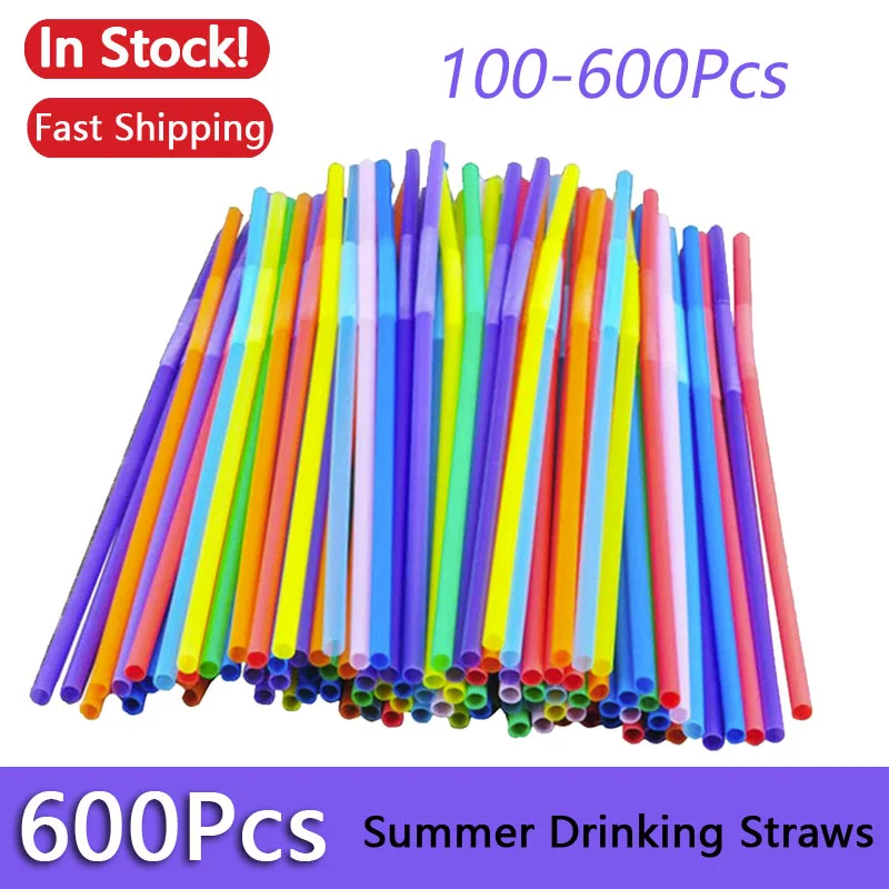 100-600PCS Multicolor Plastic Straws Kitchen Beverage Disposable Drinking Straw Cocktail Rietjes Wedding Party Accessories New
100-600PCS Multicolor Plastic Straws Kitchen Beverage Disposable Drinking Straw Cocktail Rietjes Wedding Party Accessories New