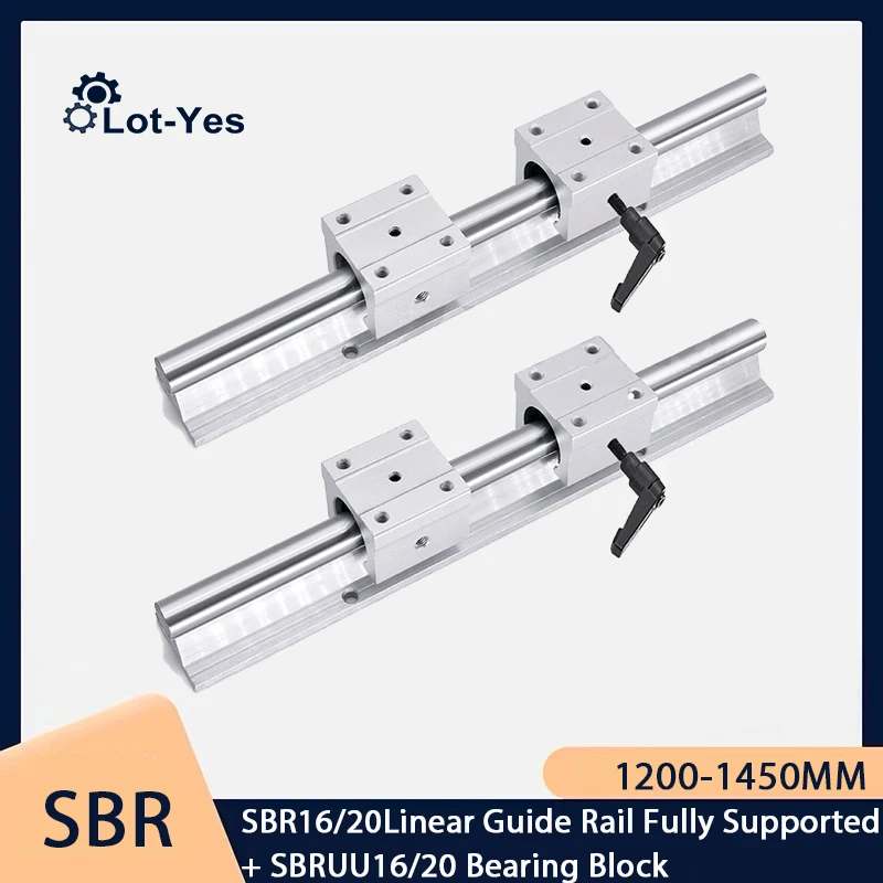 2 шт. SBR16 SBR20 L: 1200 1300 1400 мм полностью Поддерживаемые линейные направляющие с 4 шт. SBR16UU SBR20UU подшипниковый блок CNC часть
2 шт. SBR16 SBR20 L: 1200 1300 1400 мм полностью Поддерживаемые линейные направляющие с 4 шт. SBR16UU SBR20UU подшипниковый блок CNC часть