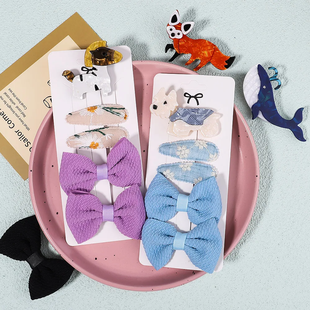 5Pcs/Set Girls Cartoon Animal Hair Clips For Kids Solid Bows Hairpin Headwear Fashion Handmade Hair Accessories Christmas Gift
5Pcs/Set Girls Cartoon Animal Hair Clips For Kids Solid Bows Hairpin Headwear Fashion Handmade Hair Accessories Christmas Gift