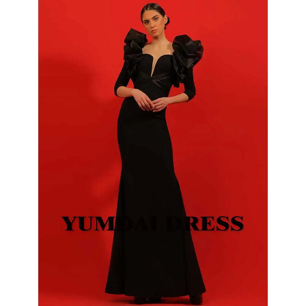 YUMDI Heart Neck Puffed Sleeve Gothic Dress Black Elegant Celebrity Gala Dress Dubai Luxury Haute Couture PROM Formal Mom Dress
YUMDI Heart Neck Puffed Sleeve Gothic Dress Black Elegant Celebrity Gala Dress Dubai Luxury Haute Couture PROM Formal Mom Dress