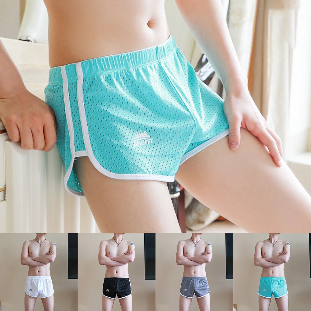 Mens Pouch Trunks Boxer Briefs Underpants Underwears Shorts Mesh Men Ice Silk Homewear Loose Sleep Bottoms
Mens Pouch Trunks Boxer Briefs Underpants Underwears Shorts Mesh Men Ice Silk Homewear Loose Sleep Bottoms
