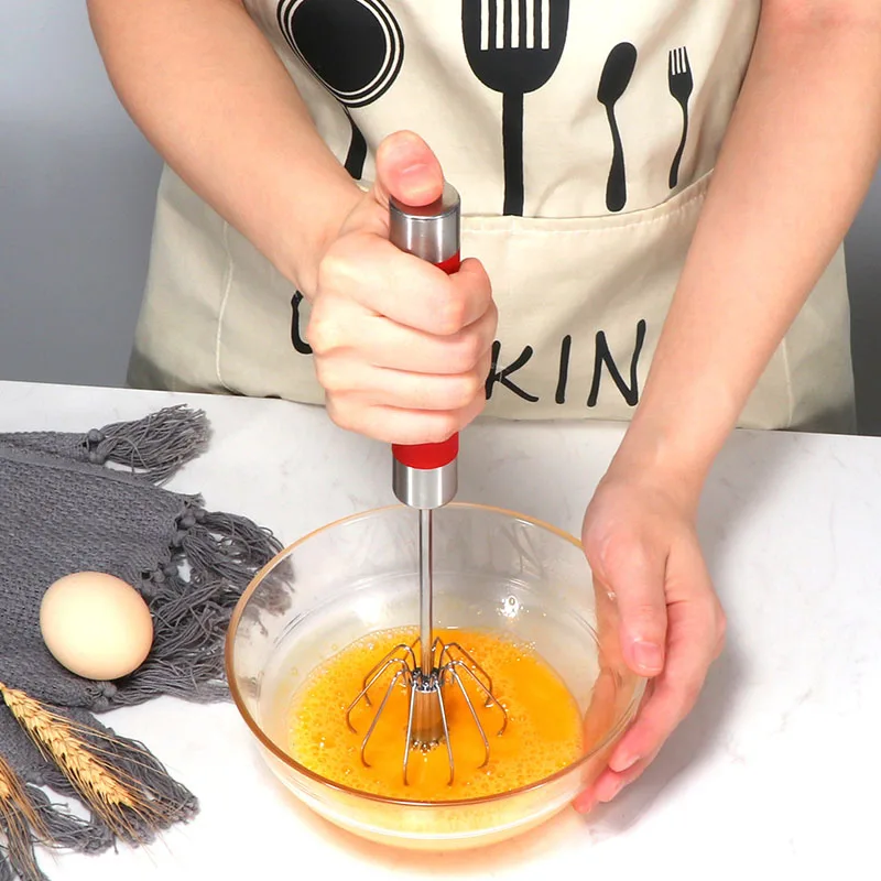 Semi-Automatic Whisk 304 Stainless Steel Whisk Hand Mixer Self-Rotating Whisk Kitchen Accessories Egg Tools Kitchen Baking Tools
Semi-Automatic Whisk 304 Stainless Steel Whisk Hand Mixer Self-Rotating Whisk Kitchen Accessories Egg Tools Kitchen Baking Tools
