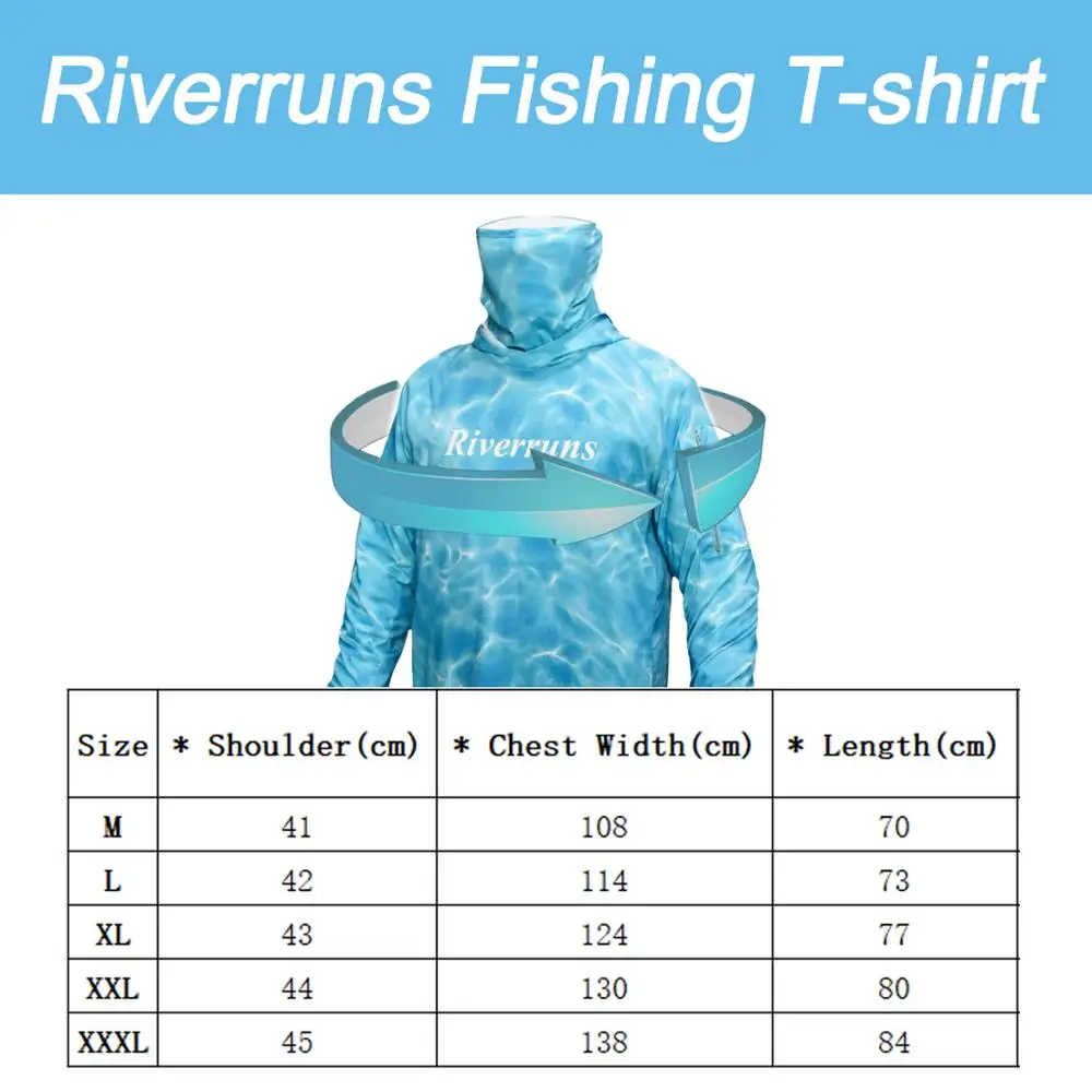 Легкая рыболовная футболка F Riverruns с защитой от солнца Толстовка для рыбалки