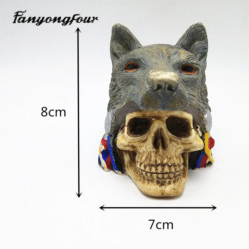 Stereoscopic silicone mold wolf skull DIY handmade handicraft crystal drop glue resin gypsum candle concrete mold
Stereoscopic silicone mold wolf skull DIY handmade handicraft crystal drop glue resin gypsum candle concrete mold