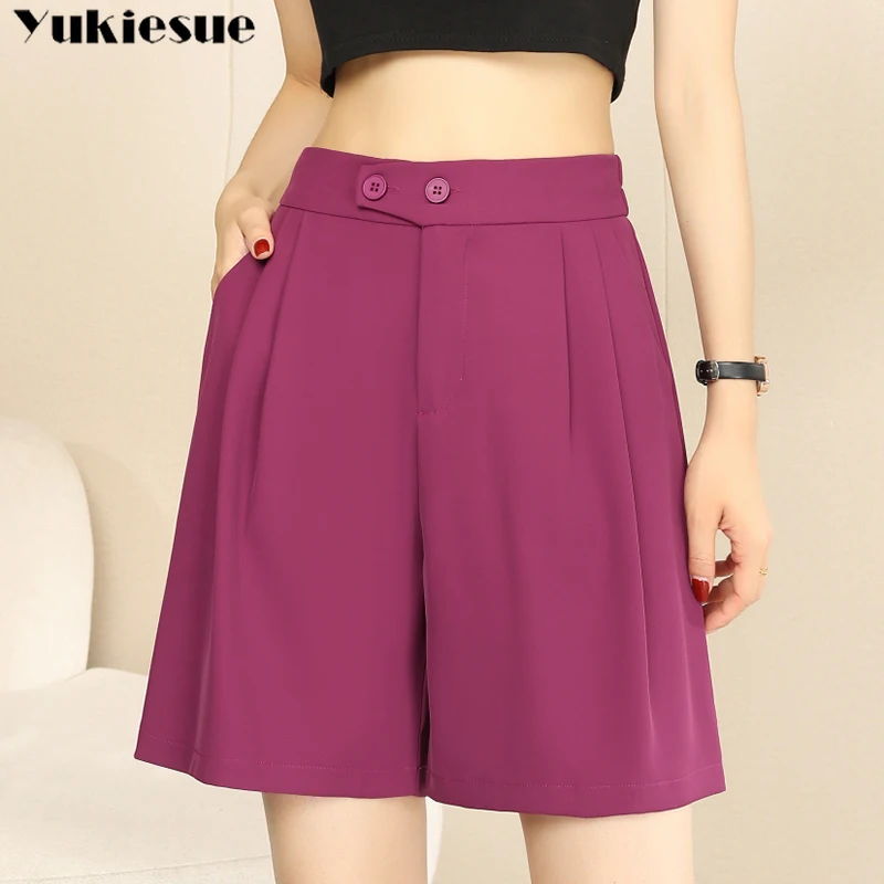 S-4XL Women's Summer Shorts for Women Elastic Waist Korean Chic Suit Wide Leg Pants Casual Pink Green Short Pants Female
S-4XL Women's Summer Shorts for Women Elastic Waist Korean Chic Suit Wide Leg Pants Casual Pink Green Short Pants Female