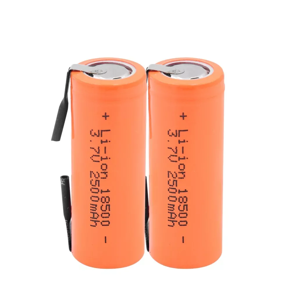 GTF 3.7V 2500mAh 18500 Li-ion Battery With 2 Welding Tabs 18500 2500mAh Lithium Ion Cell For Led Flashlight Headlight Mechanical
GTF 3.7V 2500mAh 18500 Li-ion Battery With 2 Welding Tabs 18500 2500mAh Lithium Ion Cell For Led Flashlight Headlight Mechanical
