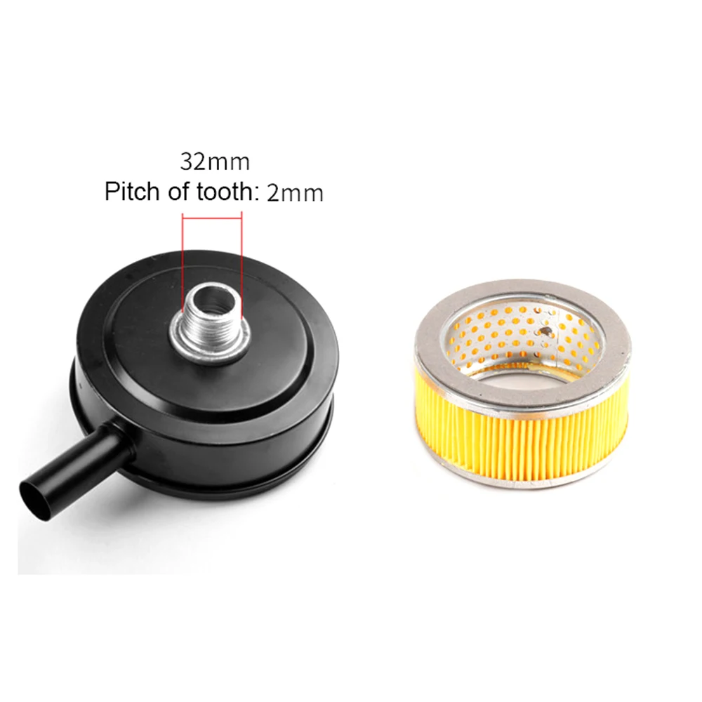 Air Compressor Silencer Muffler 32mm Intake Filter Air Pump Accessories Black Air Compressor Muffler(with A Filter Element)
Air Compressor Silencer Muffler 32mm Intake Filter Air Pump Accessories Black Air Compressor Muffler(with A Filter Element)